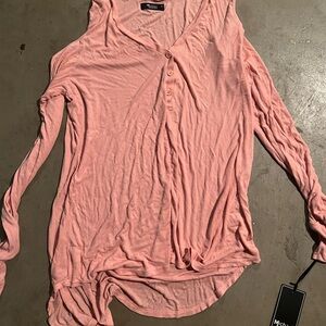 NWT michael Lauren size L pink top